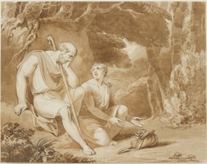 「Comus」のイラスト（紙にインクと鉛筆） 作： Henry Pierce Bone
